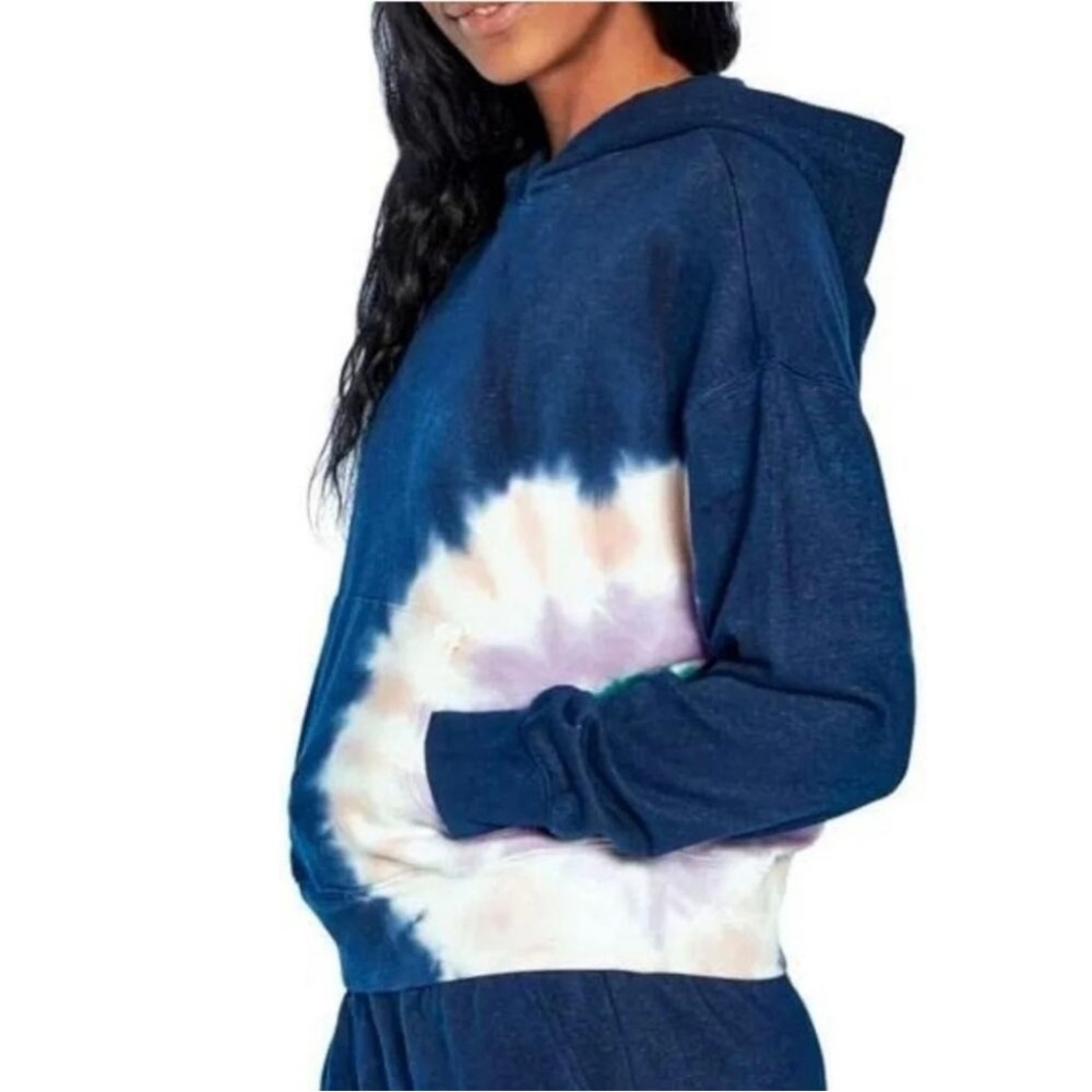 Wild fox Navy Blue Relaxed Fit Tie-Dye Hoodie